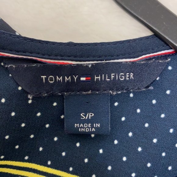 Tommy Hilfiger navy Striped/polka dot blouse.  Bundle only. - Picture 7 of 7